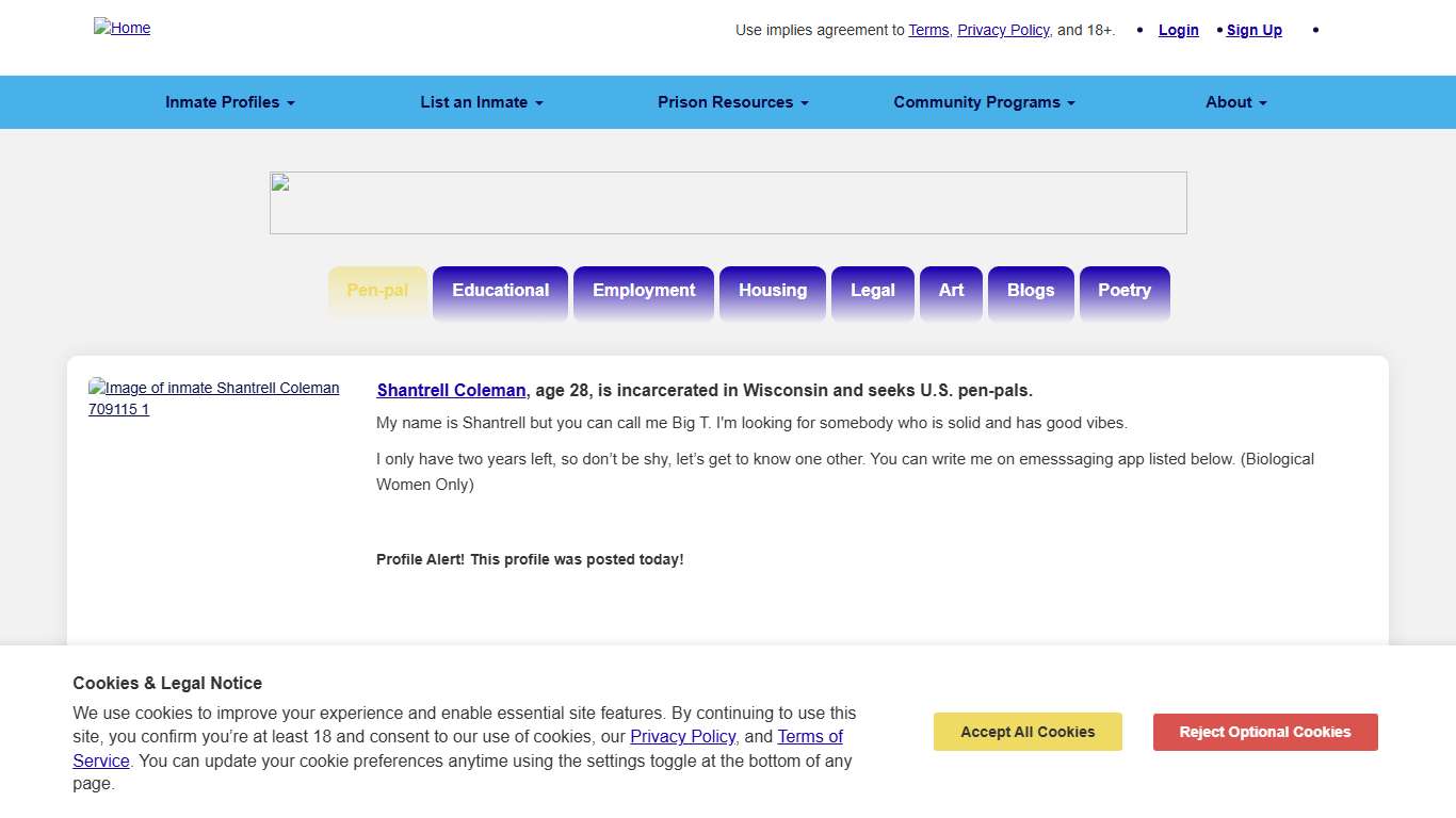 Write A Prisoner: Connect with Thousands of Prison Pen Pals